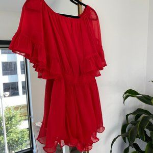 Red romper LIKE NEW